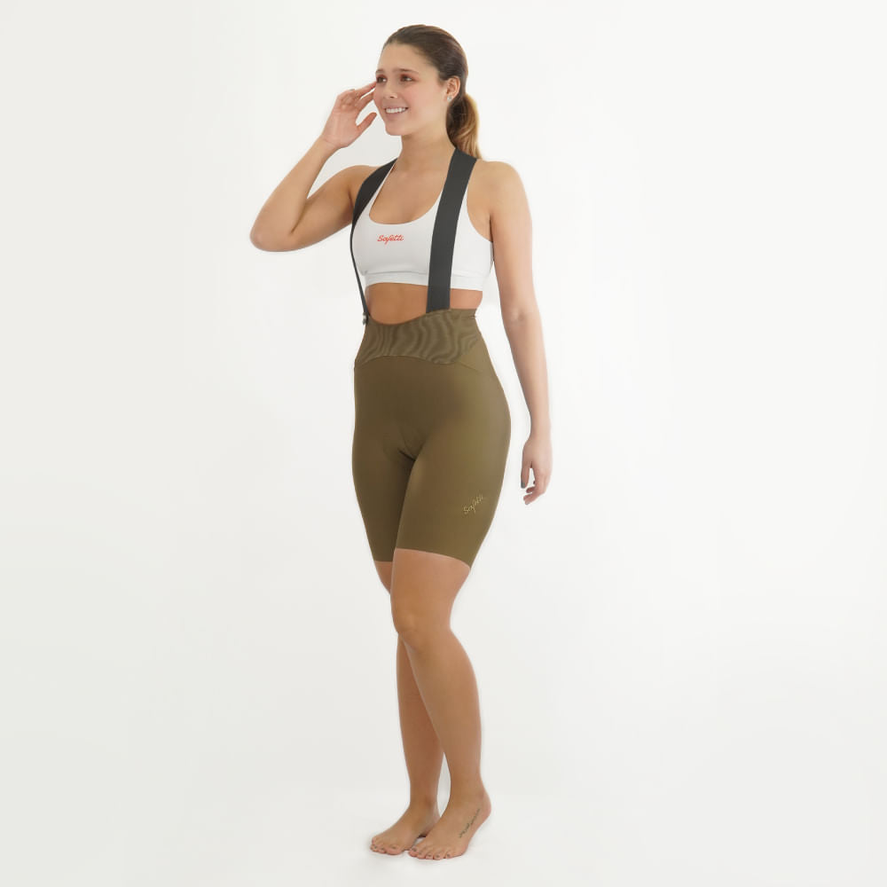 PANTALONETA CICLISMO TOSCANA 2.0 OLIVA PARA MUJER