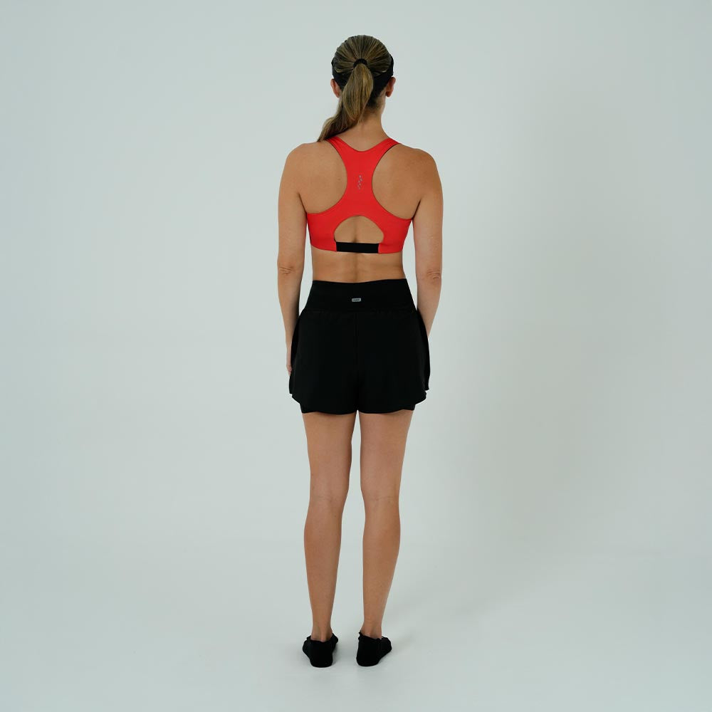 PANTALONETA RUNNING/PÁDEL CON SHORT INTERNO BREEZE NERO PARA MUJER