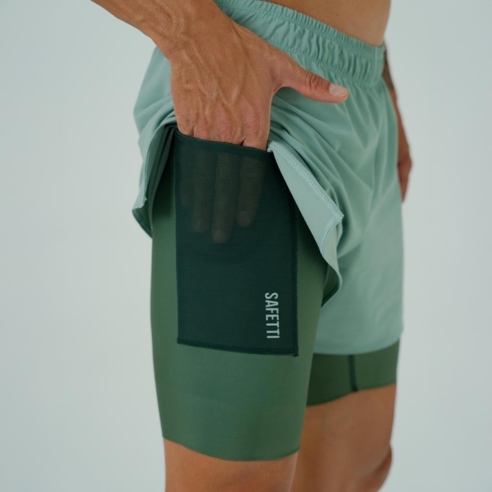 PANTALONETA RUNNING/PÁDEL BREEZE GREEN PARA HOMBRE