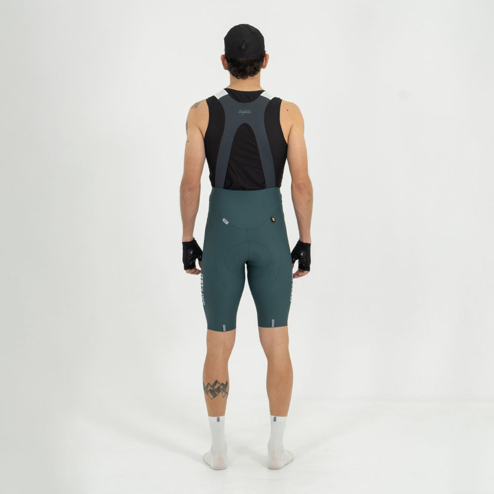 PANTALONETA CICLISMO CON CARGADERAS GIRONA ESMERALDA PARA HOMBRE
