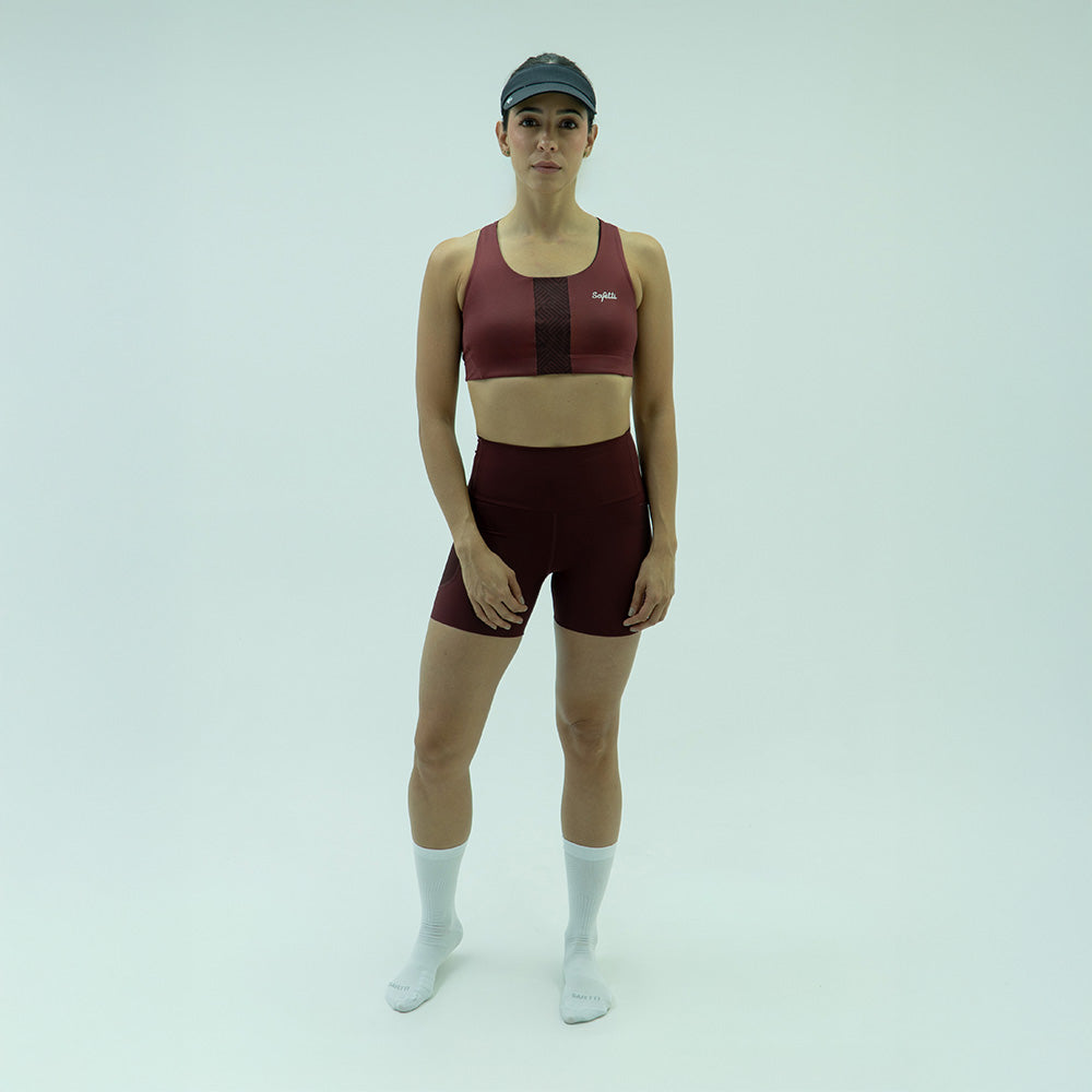 SHORT RUNNING TITAN CUT VINO PARA MUJER