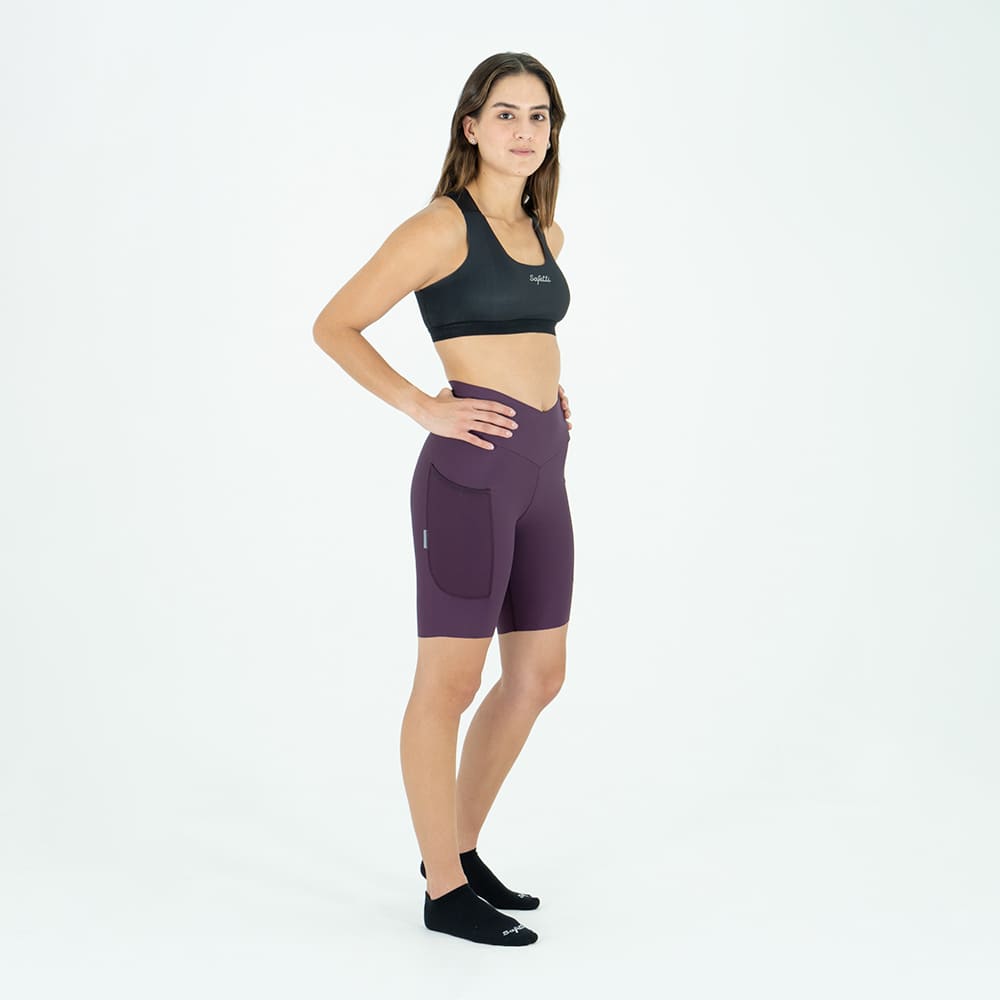 SHORT RUNNING TITÁN VINO PARA MUJER