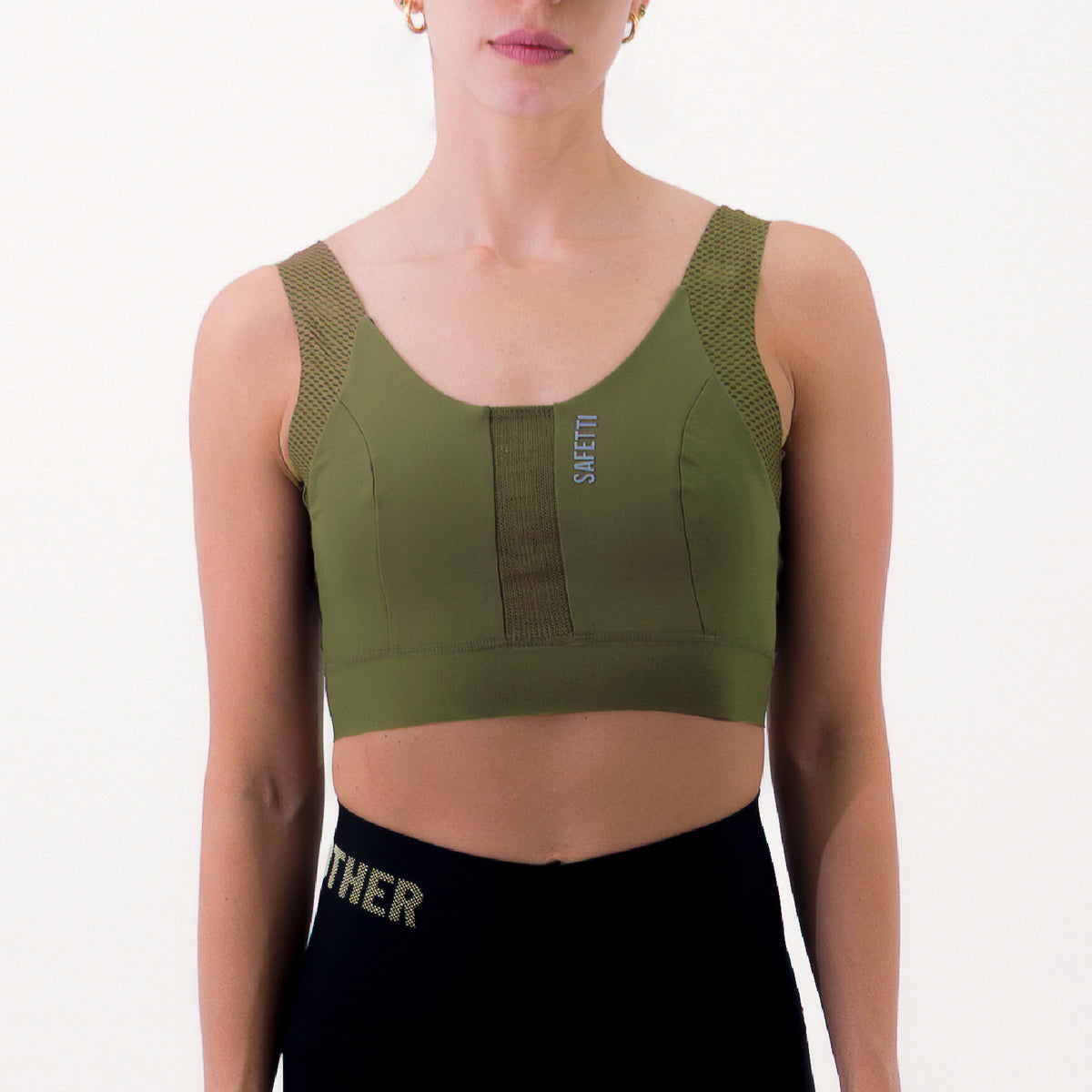 TOP RUNNING SYNK VERDE OLIVA PARA MUJER