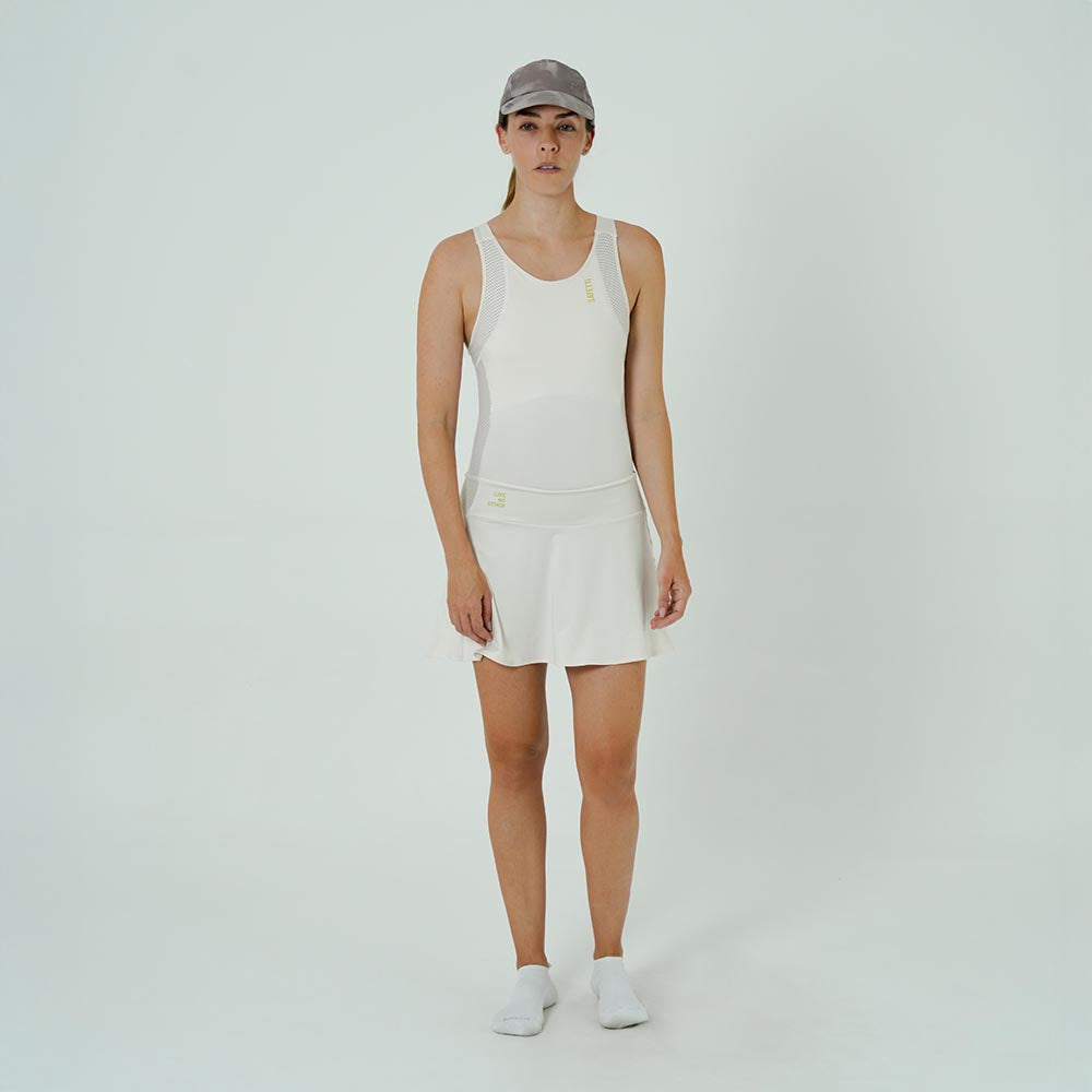 VESTIDO RUNNING/PÁDEL BOUNCE MARFIL PARA MUJER