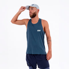 CAMISETA RUNNING MANGA SISA LEVIT AZUL OSCURO PARA HOMBRE