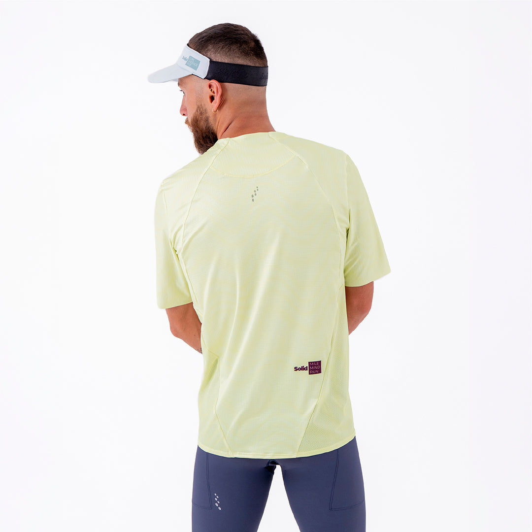 CAMISETA RUNNING MANGA CORTA PRO 405 AMARILLO PARA HOMBRE