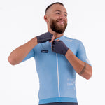 CAMISA CICLISMO MANGA CORTA SOLID BLU AURA PARA HOMBRE
