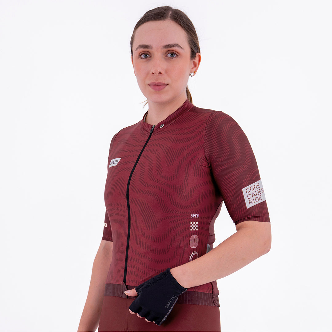 CAMISA CICLISMO MANGA CORTA PLUMWIME VINOTINTO PARA MUJER
