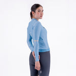 CAMISA CICLISMO MANGA LARGA SOLID BLUE AURA PARA MUJER