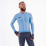 CAMISA CICLISMO MANGA LARGA SOLID BLUE AURA PARA HOMBRE