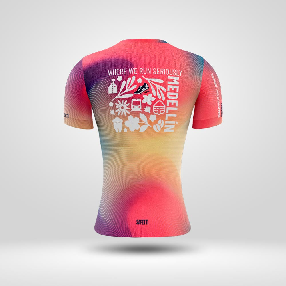 CAMISETA RUNNING MANGA CORTA MEDELLÍN MUJER