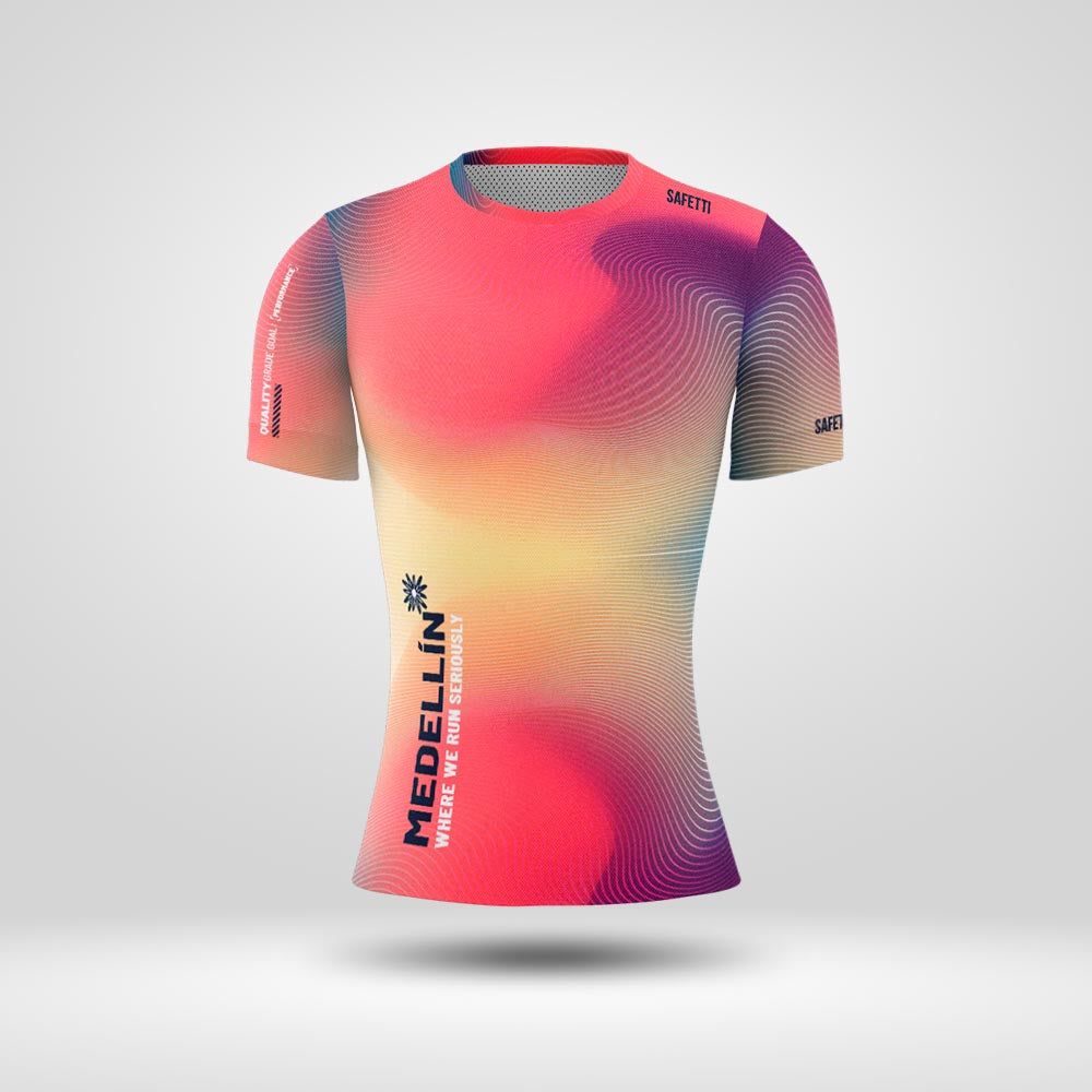 CAMISETA RUNNING MANGA CORTA MEDELLÍN MUJER