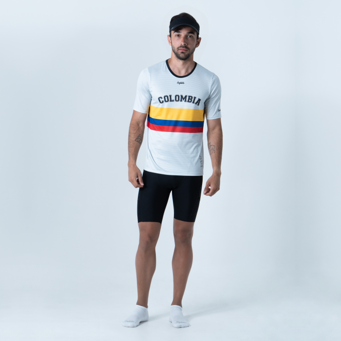 CAMISETA RUNNING MANGA CORTA RETRO COLOMBIA PARA HOMBRE