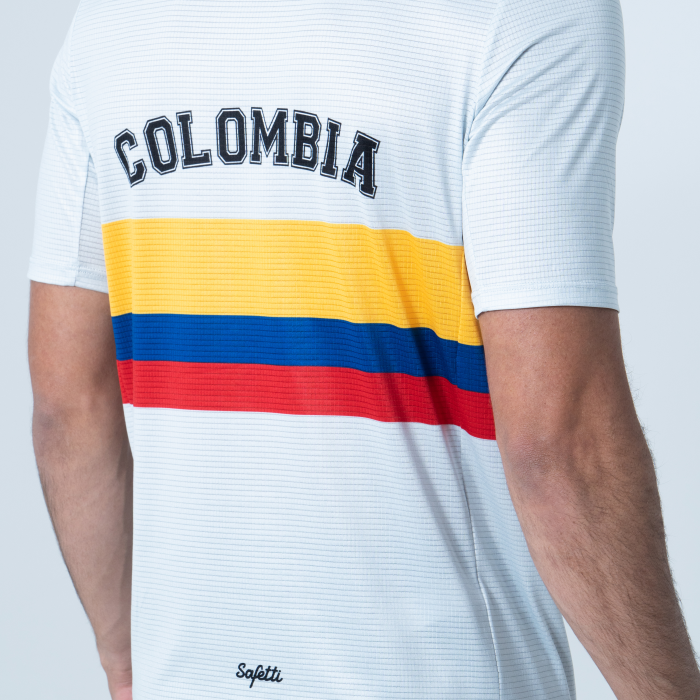 CAMISETA RUNNING MANGA CORTA RETRO COLOMBIA PARA HOMBRE