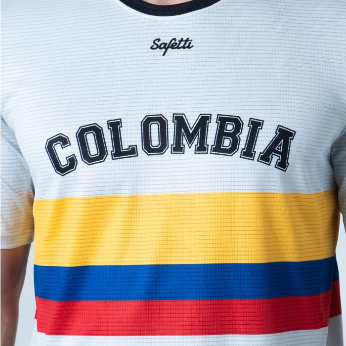 CAMISETA RUNNING MANGA CORTA RETRO COLOMBIA PARA HOMBRE