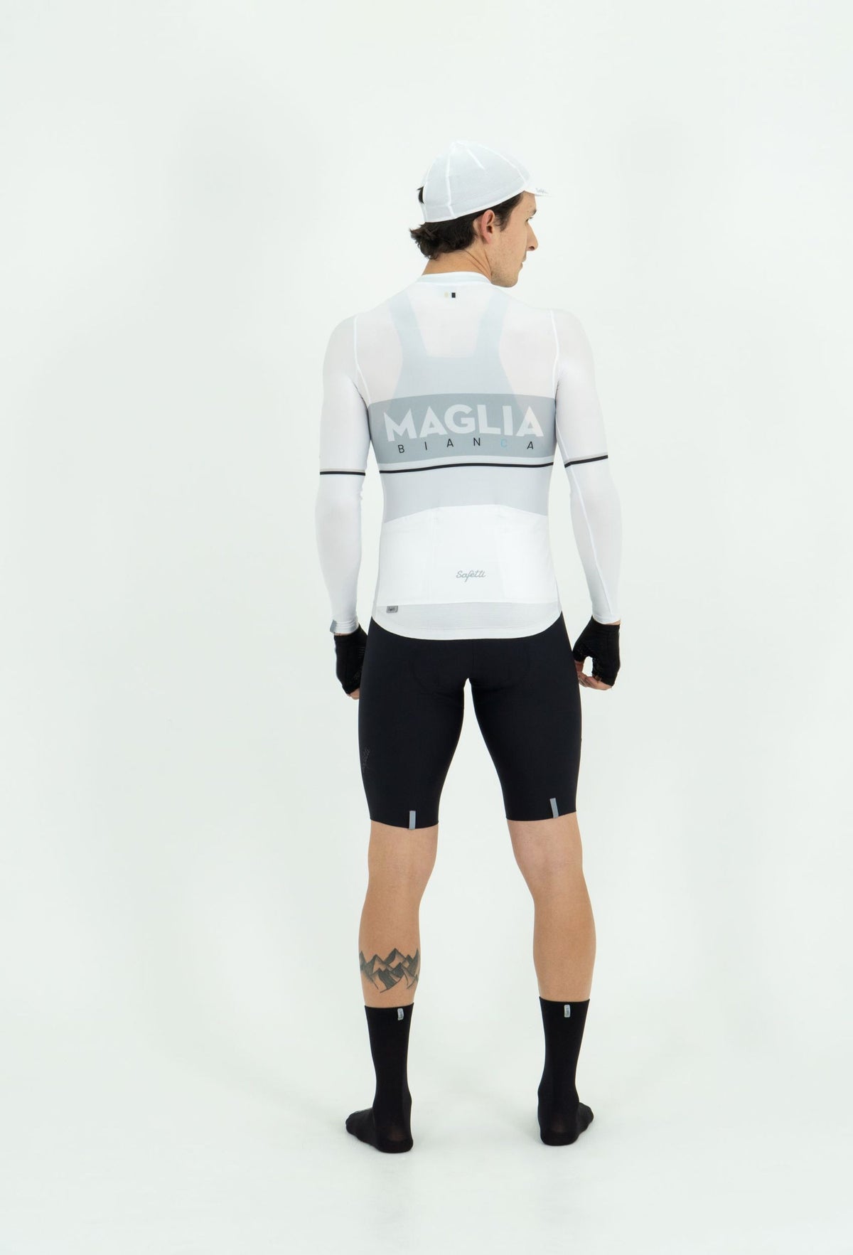 CAMISA CICLISMO MANGA LARGA LA MAGLIA BIANCA PARA HOMBRE