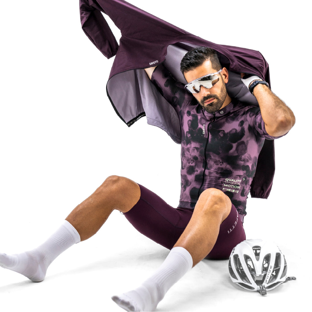 CAMISA CICLISMO MANGA CORTA TIDE CIRUELA PARA HOMBRE