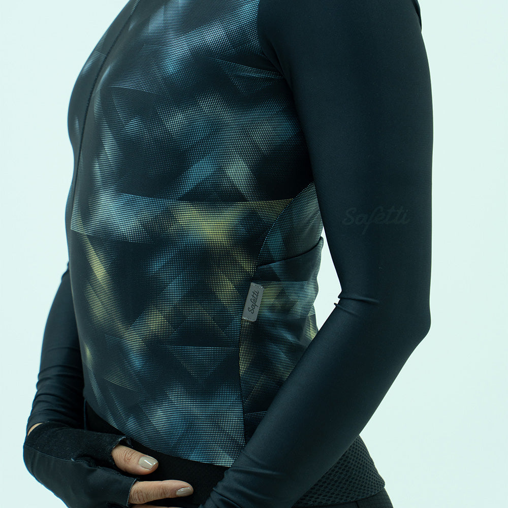 CAMISA CICLISMO MANGA LARGA STROBE NEGRO PARA MUJER