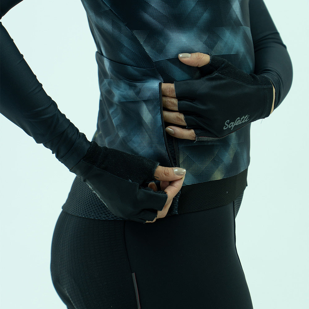 CAMISA CICLISMO MANGA LARGA STROBE NEGRO PARA MUJER