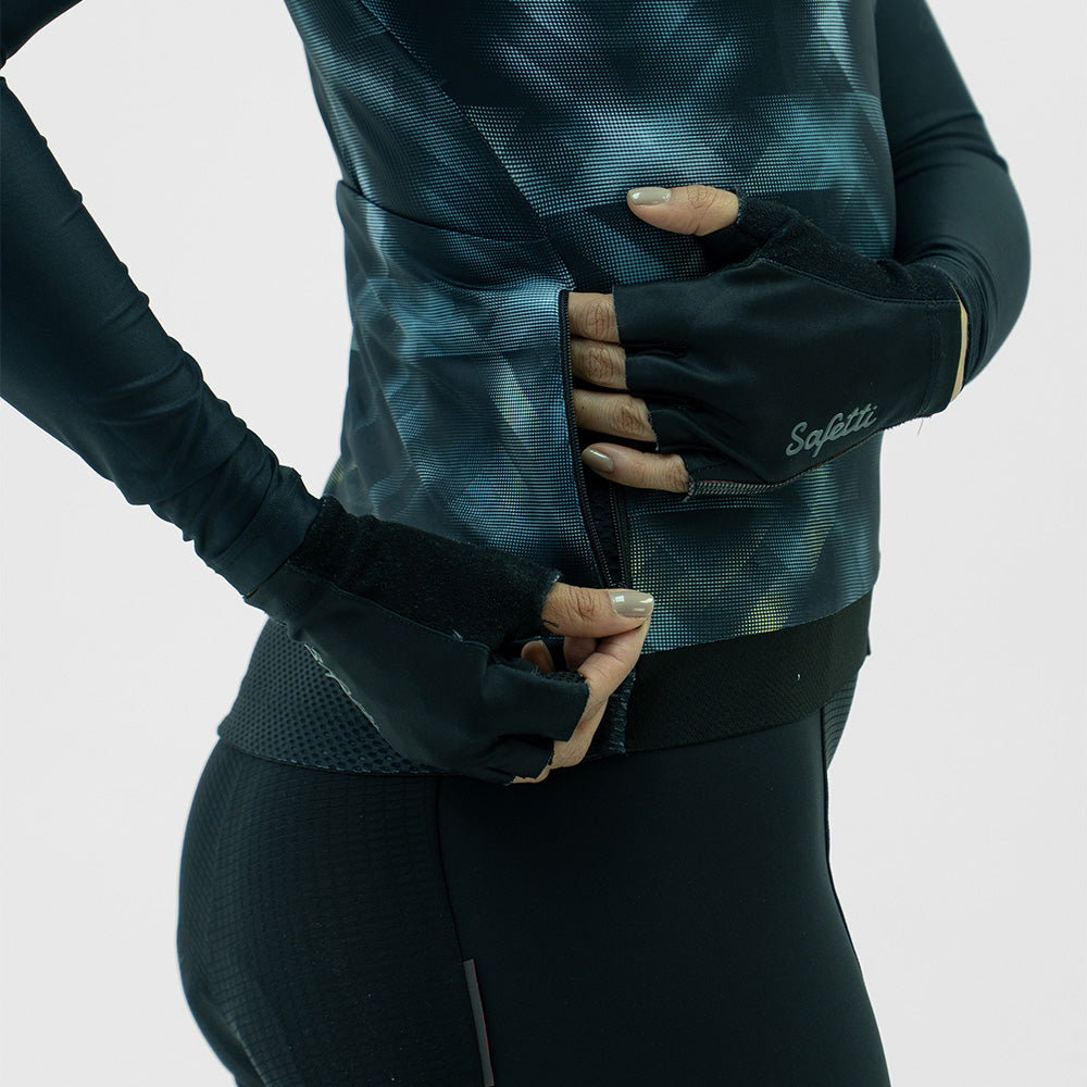 CAMISA CICLISMO MANGA LARGA STROBE NEGRO PARA MUJER