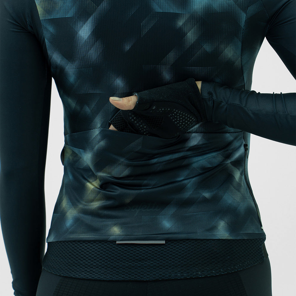 CAMISA CICLISMO MANGA LARGA STROBE NEGRO PARA MUJER