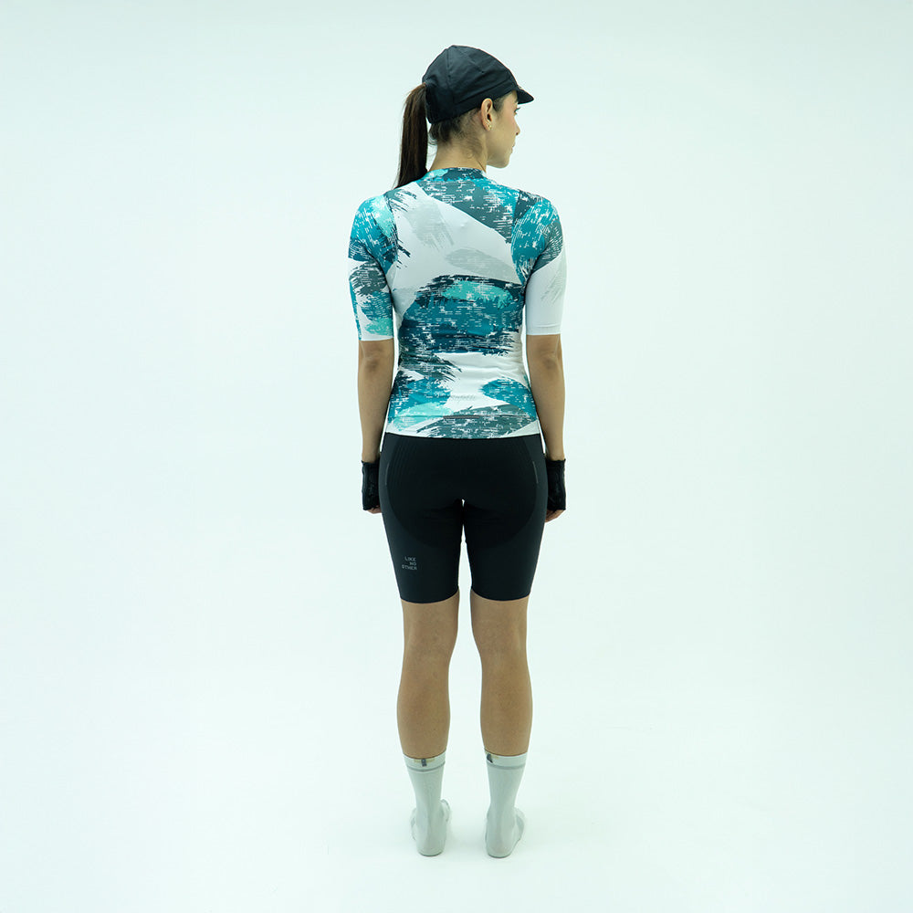 CAMISA CICLISMO MANGA CORTA SWIPE BLANCO PARA MUJER