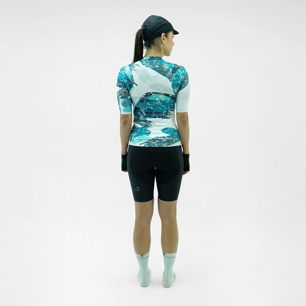 CAMISA CICLISMO MANGA CORTA SWIPE BLANCO PARA MUJER