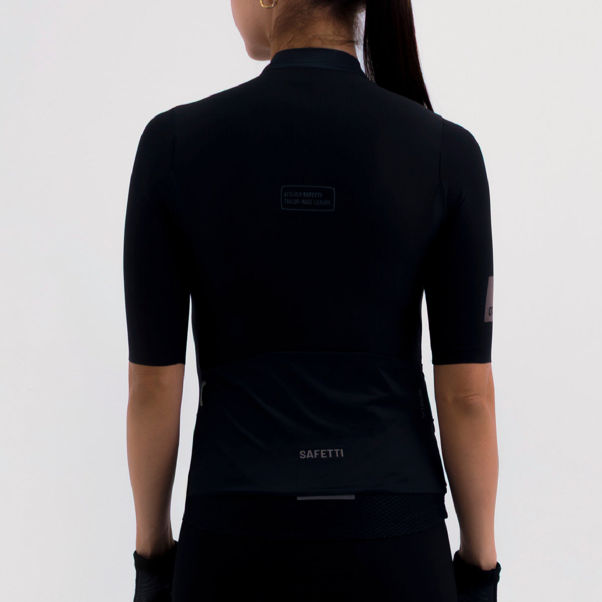 CAMISA CICLISMO MANGA CORTA LATITUDE NERO PARA MUJER