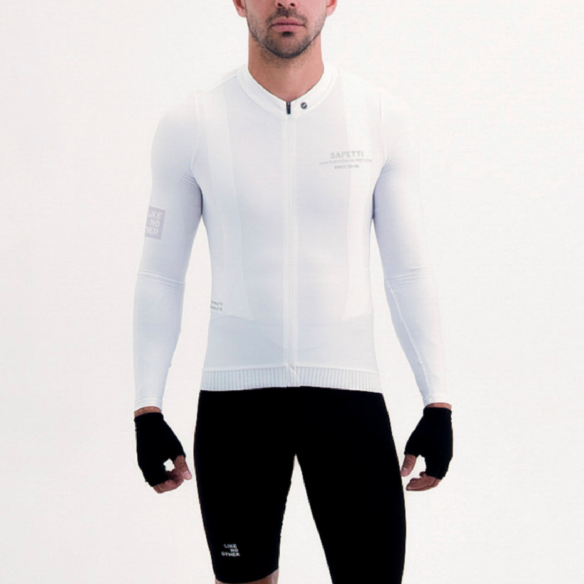 CAMISA CICLISMO MANGA LARGA LATITUDE BLANCA PARA HOMBRE