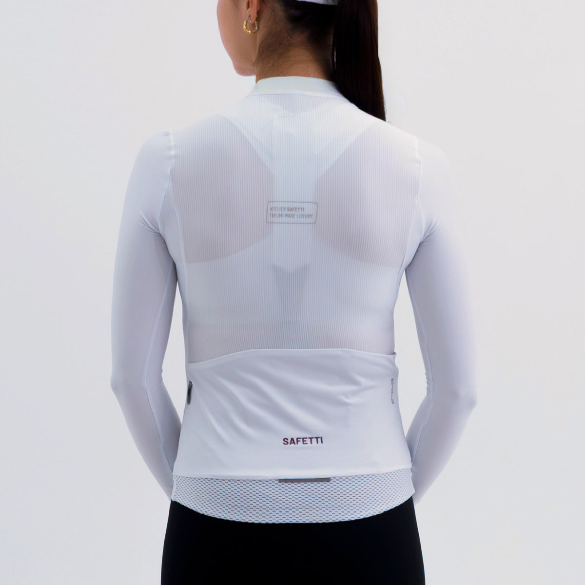 CAMISA CICLISMO MANGA LARGA LATITUDE BLANCA PARA MUJER