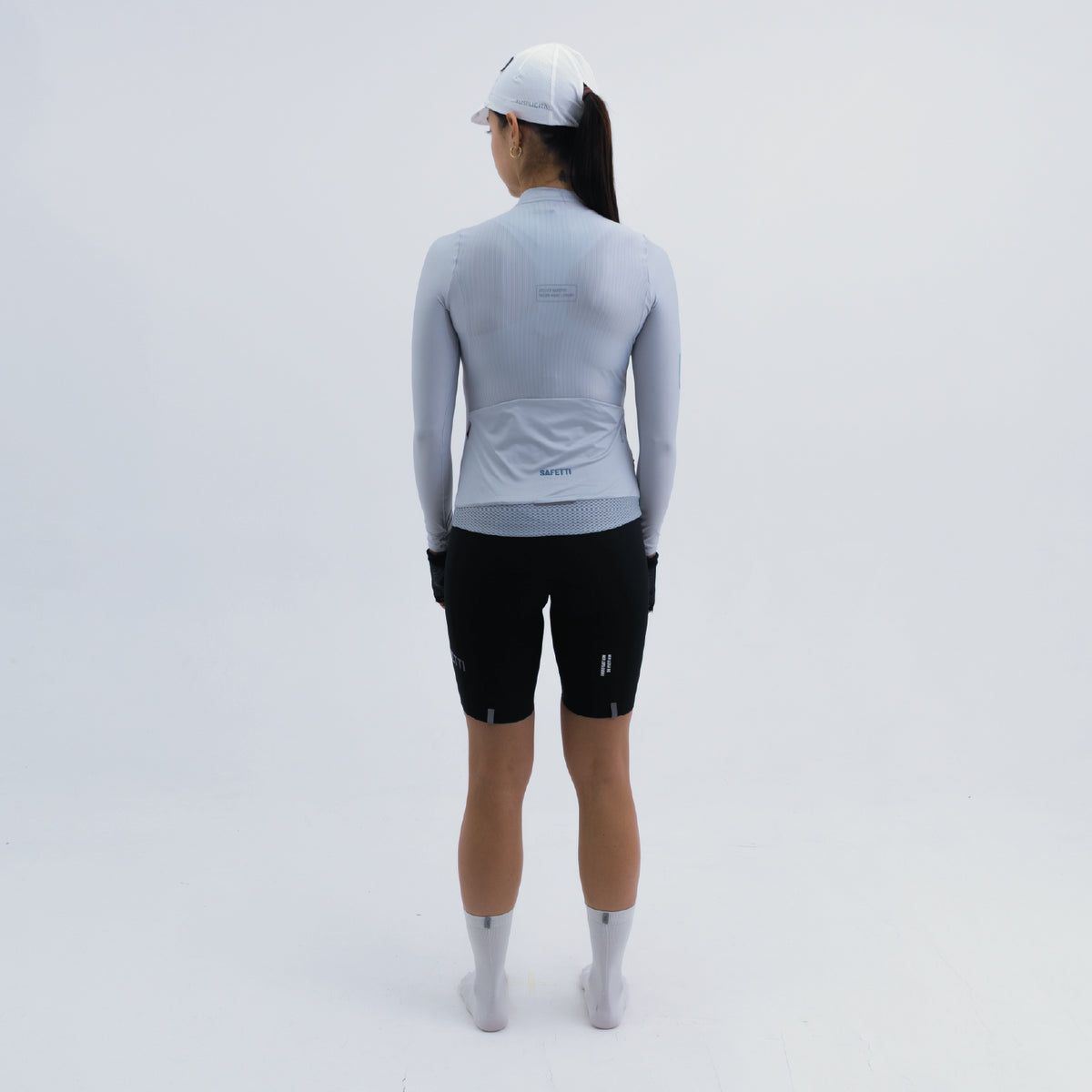 CAMISA CICLISMO MANGA LARGA LATITUDE GRIS PARA MUJER