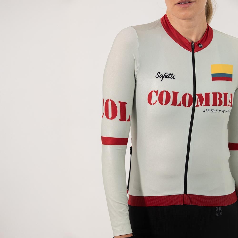 CAMISA CICLISMO MANGA LARGA COLOMBIA 51 PARA MUJER