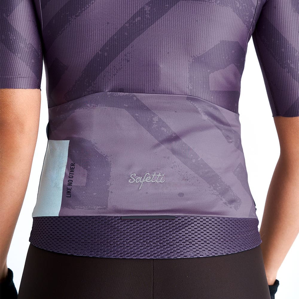 CAMISA CICLISMO MANGA CORTA ENGRAVED PURPLE PARA MUJER