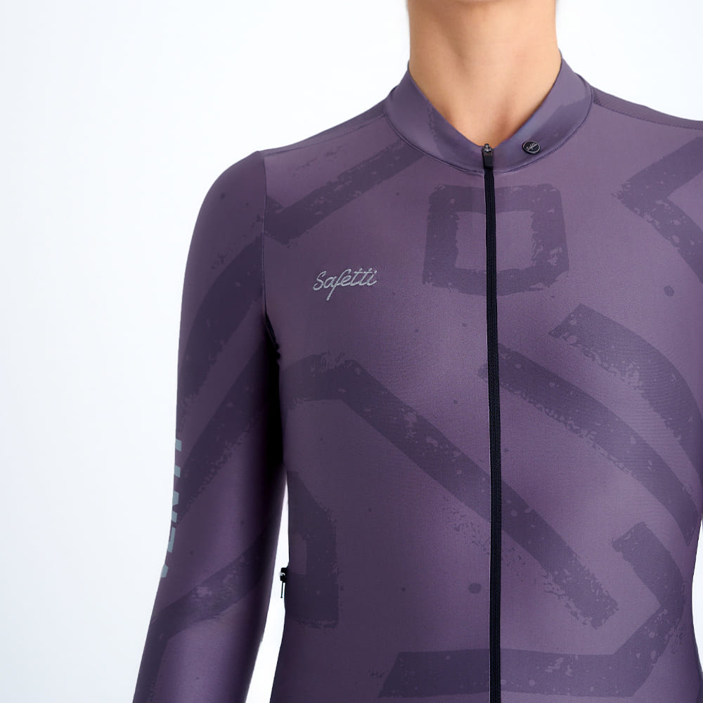 CAMISA CICLISMO MANGA LARGA ENGRAVED PURPLEPARA MUJER