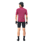 CAMISA CICLISMO MANGA CORTA BASIC RED WINE SLIM PARA HOMBRE
