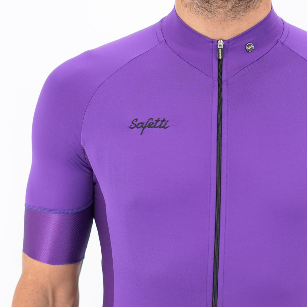 CAMISA CICLISMO MANGA CORTA BASIC VIOLET SLIM PARA HOMBRE