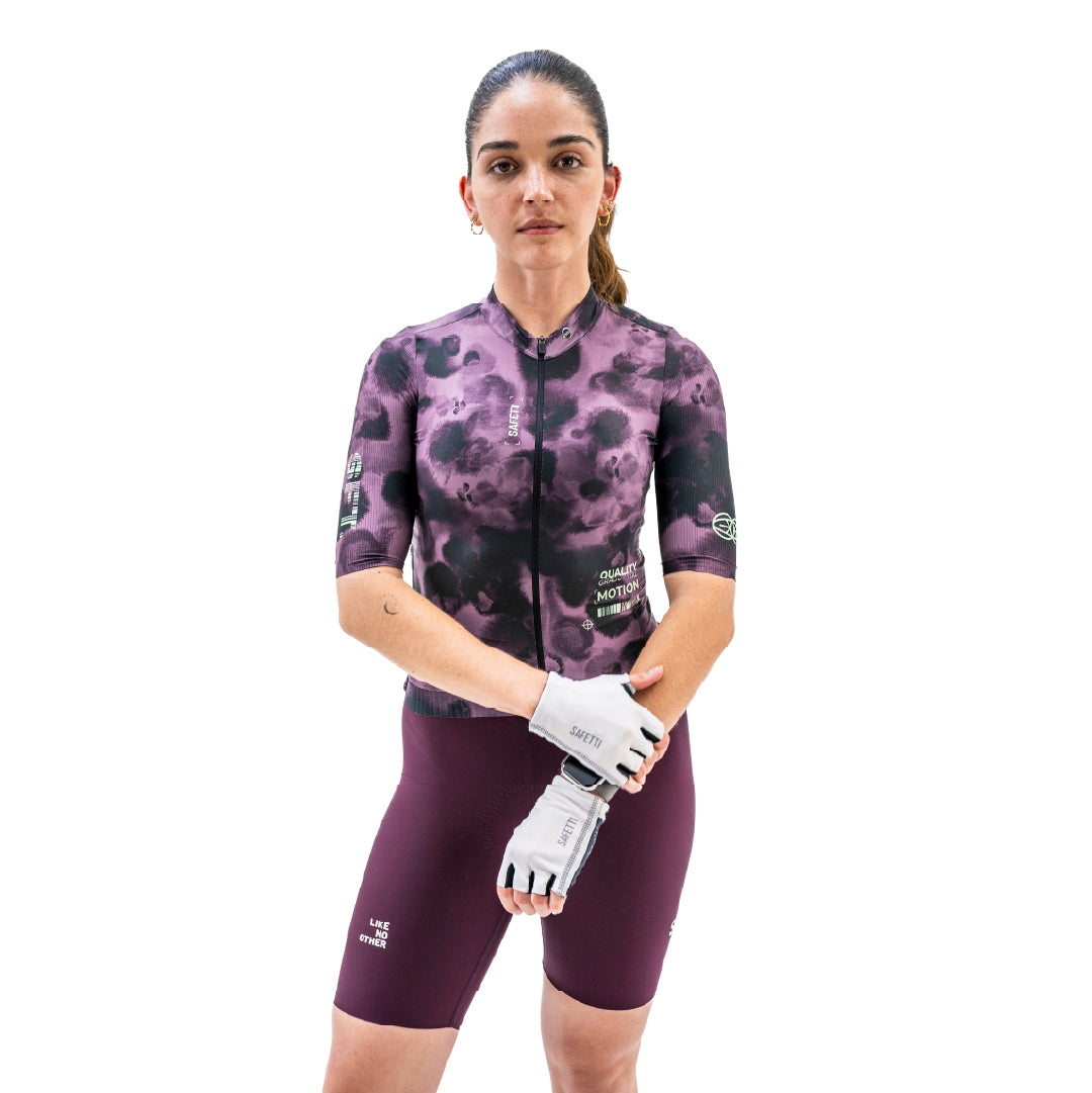 CAMISA CICLISMO MANGA CORTA TIDE CIRUELA PARA MUJER