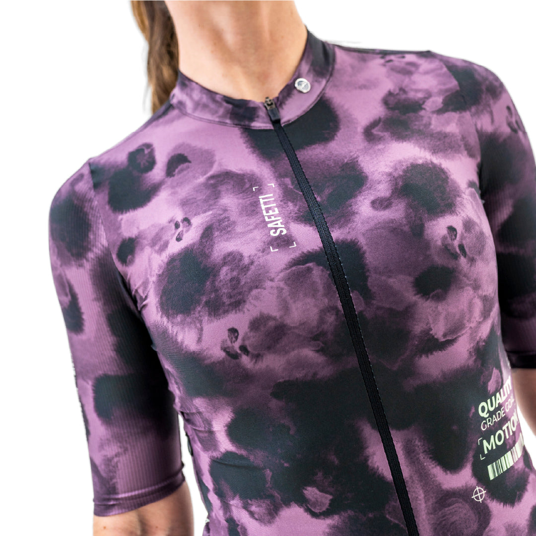 CAMISA CICLISMO MANGA CORTA TIDE CIRUELA PARA MUJER