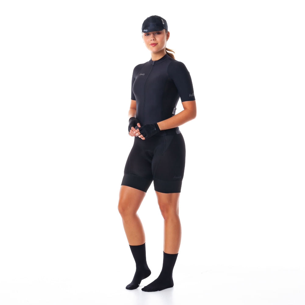 CAMISA CICLISMO VERONA NERO PARA MUJER