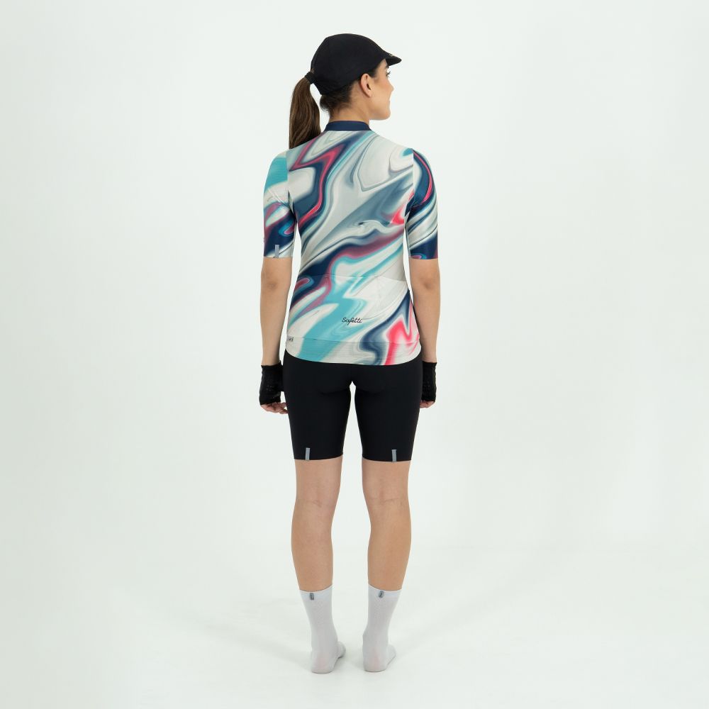 CAMISA CICLISMO MANGA CORTA MARMORIZZATO PARA MUJER