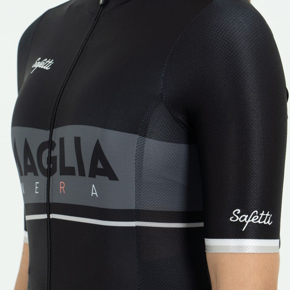 CAMISA CICLISMO MANGA CORTA LA MAGLIA NERA PARA MUJER