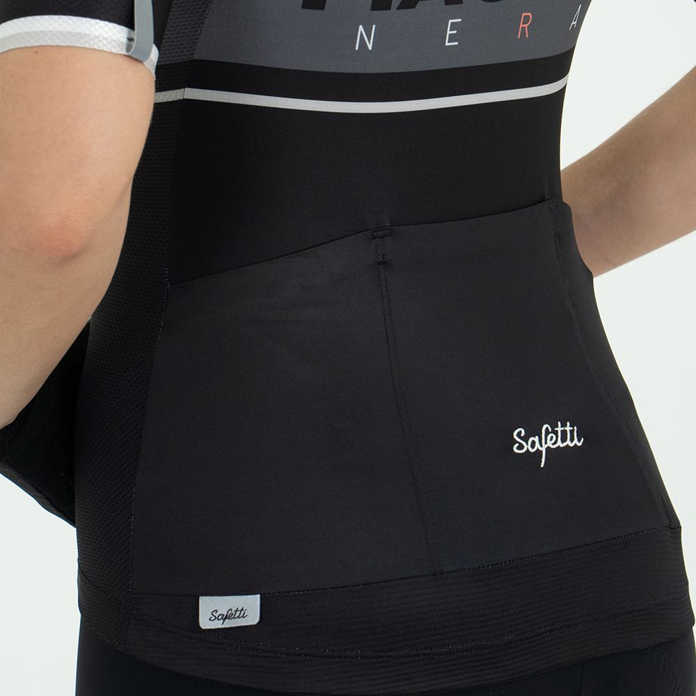 CAMISA CICLISMO MANGA CORTA LA MAGLIA NERA PARA MUJER