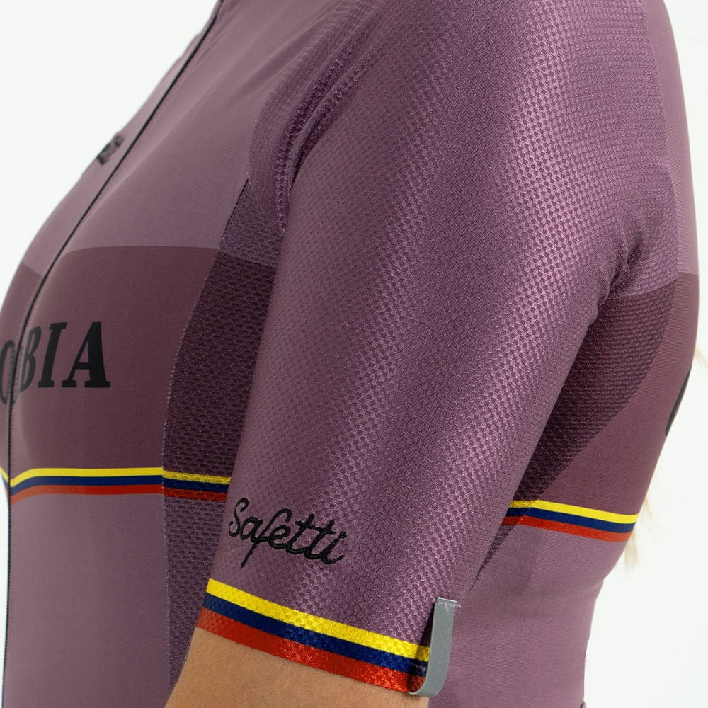 CAMISA CICLISMO MANGA CORTA COLOMBIA 24 PARA MUJER