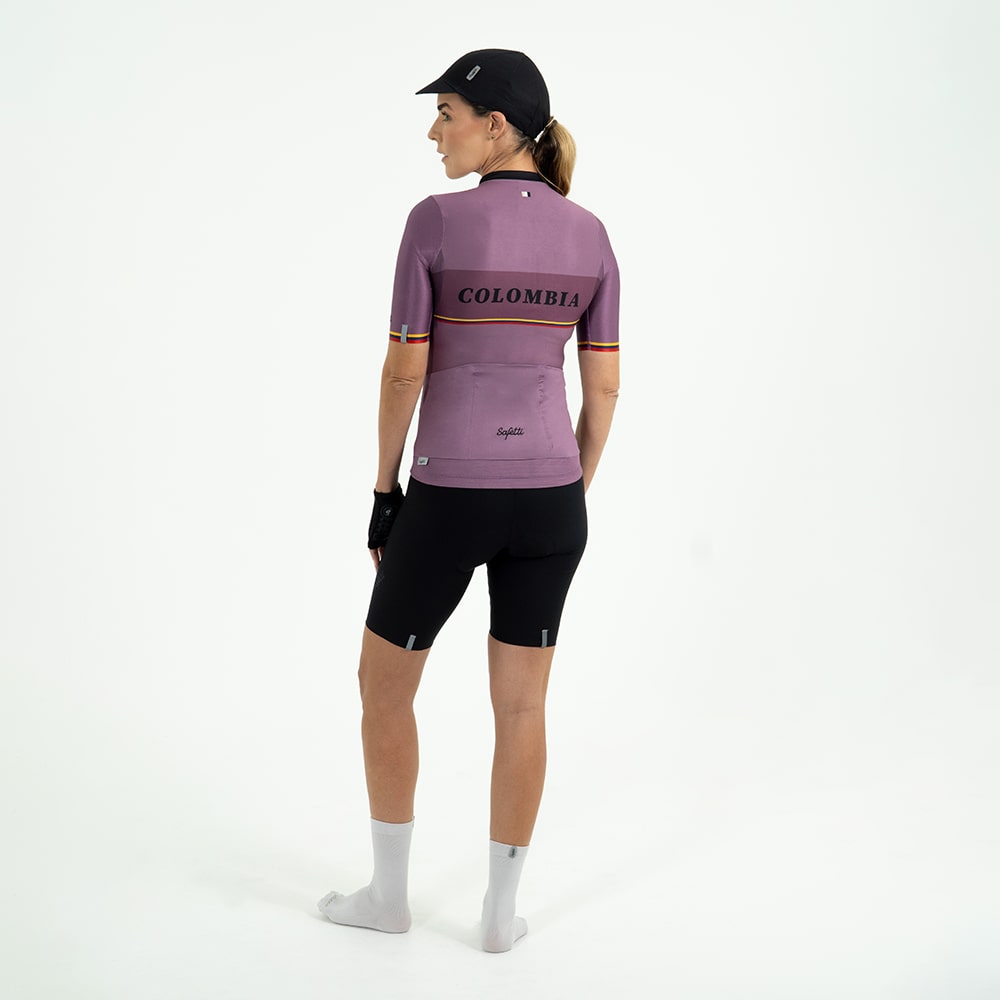 CAMISA CICLISMO MANGA CORTA COLOMBIA 24 PARA MUJER