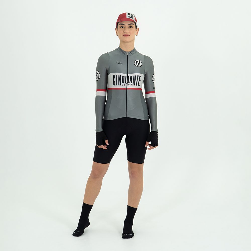 CAMISA CICLISMO MANGA LARGA DORSAL 51 PARA MUJER