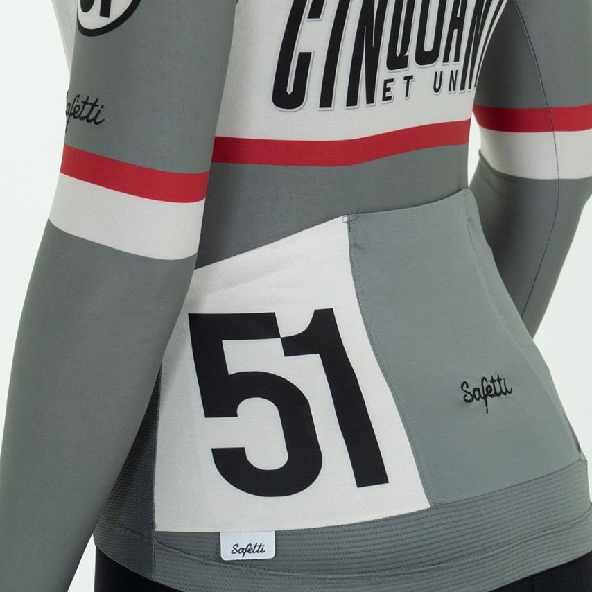 CAMISA CICLISMO MANGA LARGA DORSAL 51 PARA MUJER