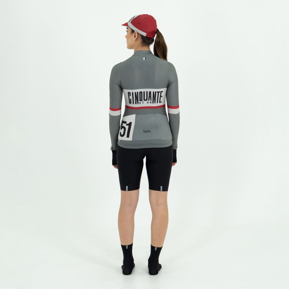 CAMISA CICLISMO MANGA LARGA DORSAL 51 PARA MUJER