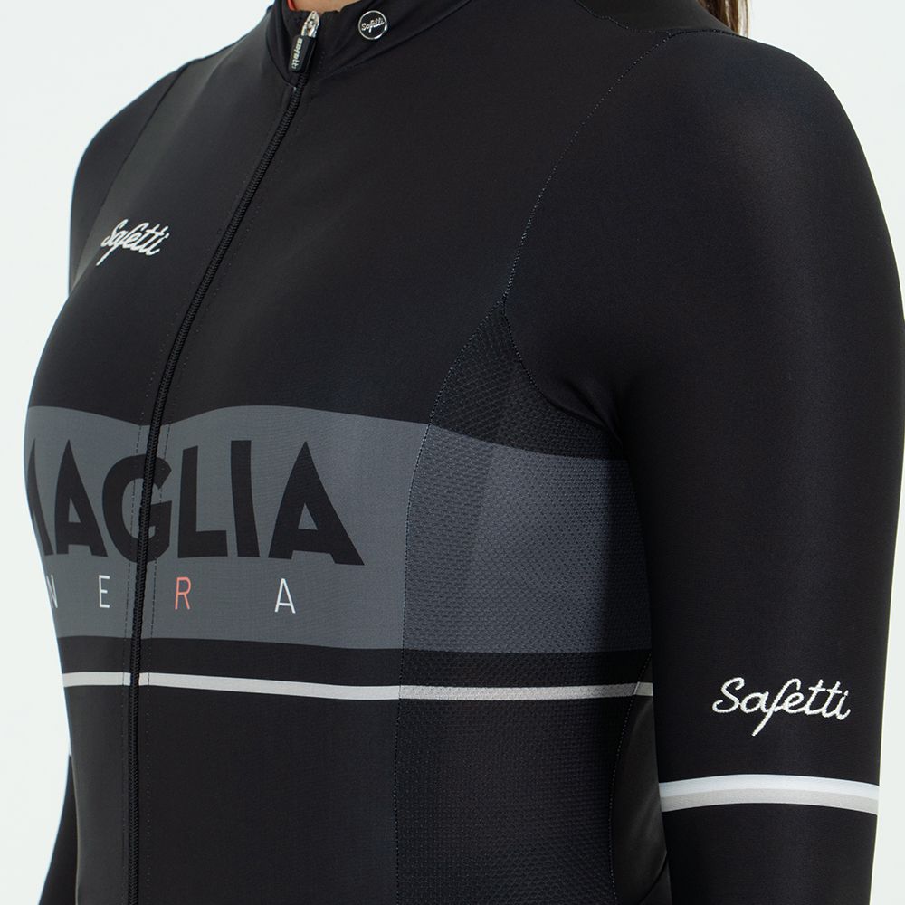 CAMISA CICLISMO MANGA LARGA LA MAGLIA NERA PARA MUJER