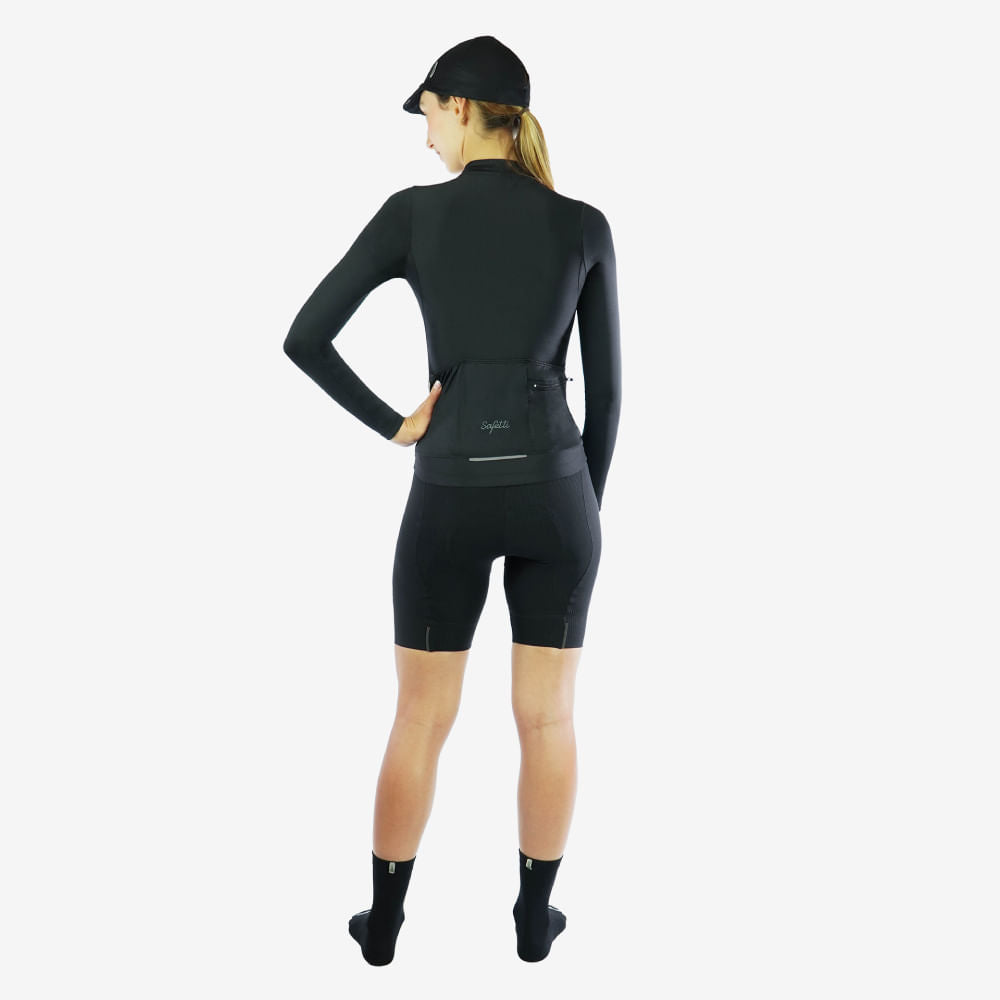 CAMISA CICLISMO VERONA NERO PARA MUJER