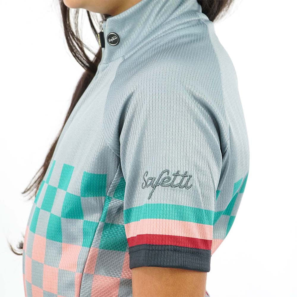 CAMISA CICLISMO MANGA CORTA SQUARES PARA NIÑOS